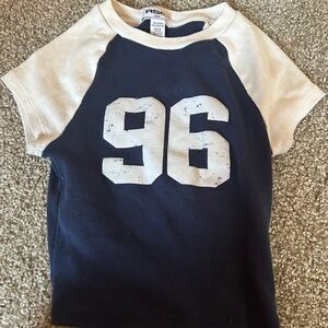 RSQ Navy and White Raglan Shirt